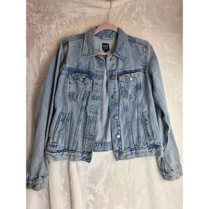 GAP Denim Trucker Jacket Light Wash Classic Fit‎ Women's Size S